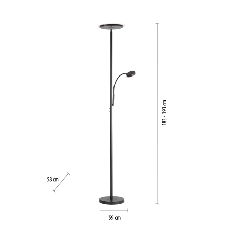 Lampa podłogowa HANS 11709-18 - Paul Neuhaus