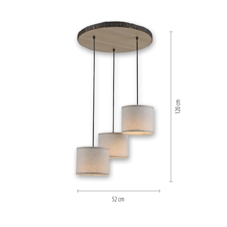 Lampa wisząca BARK drewno 11236-79 - Paul Neuhaus