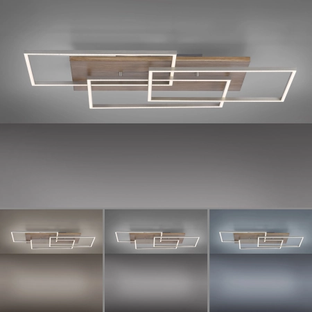 Lampa sufitowa drewniana na pilota PALMA 8330-79 - Paul Neuhaus