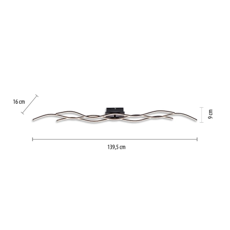 Lampa sufitowa WAVE 15167-18 - Paul Neuhaus