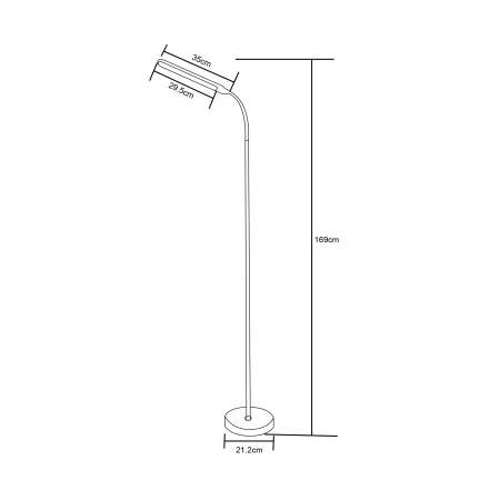 Lampa podłogowa BIAŁA/WHITE SM-605-WH - Zuma Line