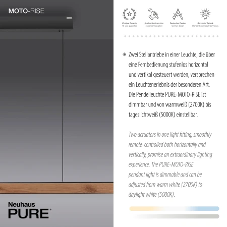 Lampa wisząca PURE MOTO-RISE 2545-79 - Paul Neuhaus