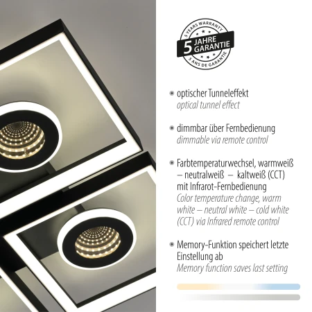 Lampa sufitowa TRAFORO 6855-18 - Paul Neuhaus