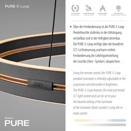 Lampa wisząca PURE E-LOOP 2551-18 - Paul Neuhaus
