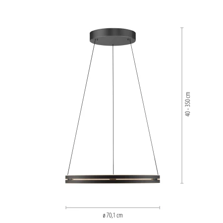 Lampa wisząca PURE E-LOOP 2551-18 - Paul Neuhaus