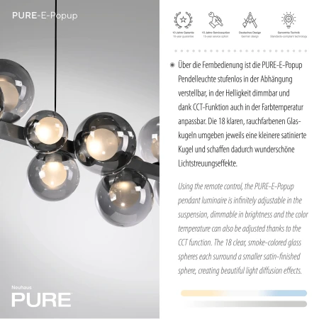 Lampa wisząca PURE E-POPUP 2557-15 - Paul Neuhaus