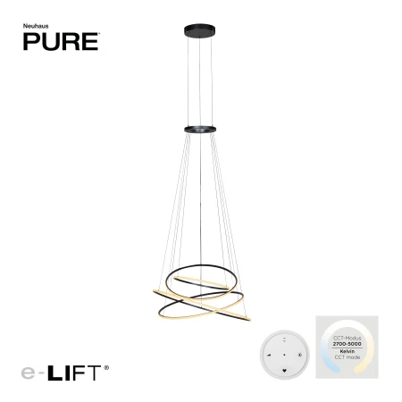 Lampa wisząca PURE E-FLYING RINGS 2566-15 - Paul Neuhaus