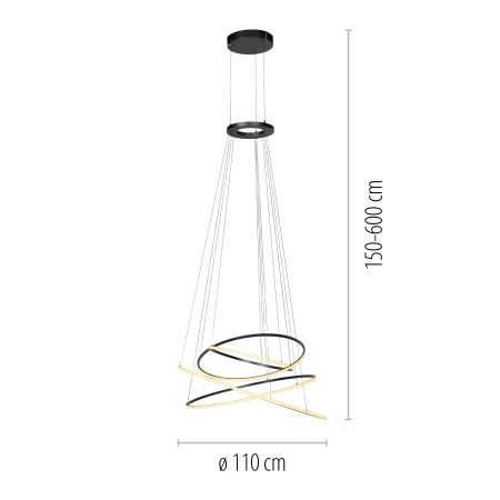 Lampa wisząca PURE E-FLYING RINGS 2566-15 - Paul Neuhaus