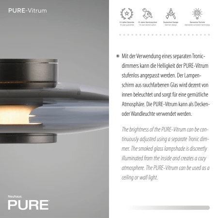 Kinkiet / Lampa sufitowa PURE VITRUM 6082-15 - Paul Neuhaus
