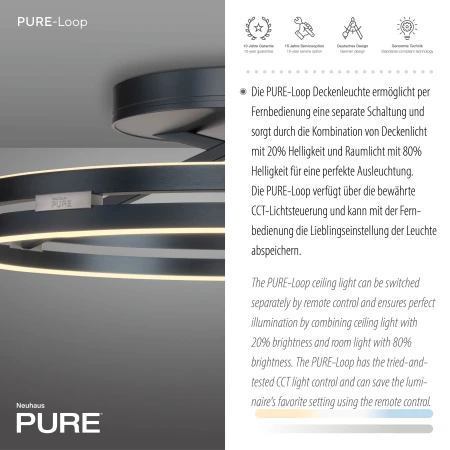 Lampa sufitowa PURE LOOP 6552-15 - Paul Neuhaus