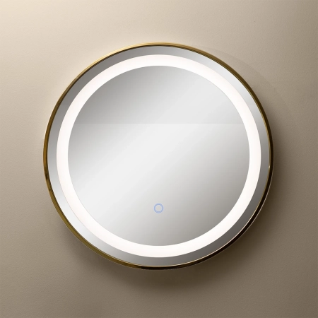 Lustro z złotą ramką z oświetleniem CCT LED 60 cm D251801 - Zuma Line
