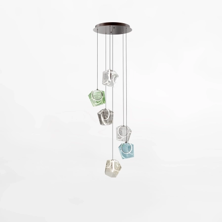 Lampa wisząca multikolor do salonu COLORE MD3350A-6BL/MIX - Zuma Line