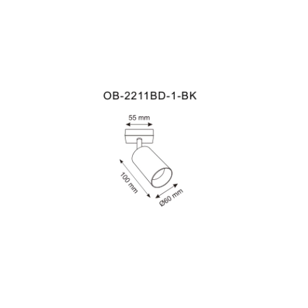Kinkiet REN OB-2211BD-1-BK - Zuma Line