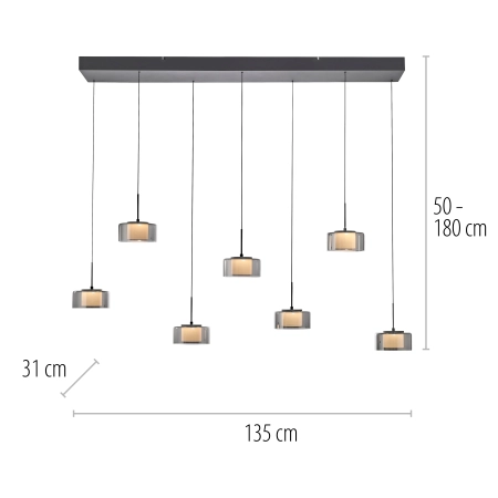 Lampa wisząca RIKA 2115-18 - Paul Neuhaus