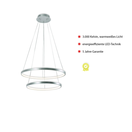 Lampa wisząca CIRCLE srebrna 11525-21 - Zuma Line