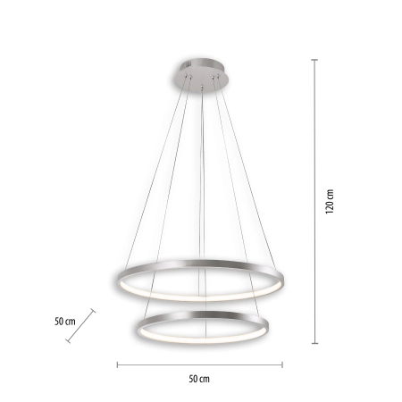 Lampa wisząca CIRCLE srebrna 11525-21 - Zuma Line