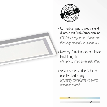 Lampa sufitowa do salonu na pilota EDGING 14875-16 - Paul Neuhaus