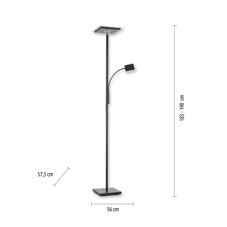 Lampa podłogowa HANS 11710-18 - Paul Neuhaus