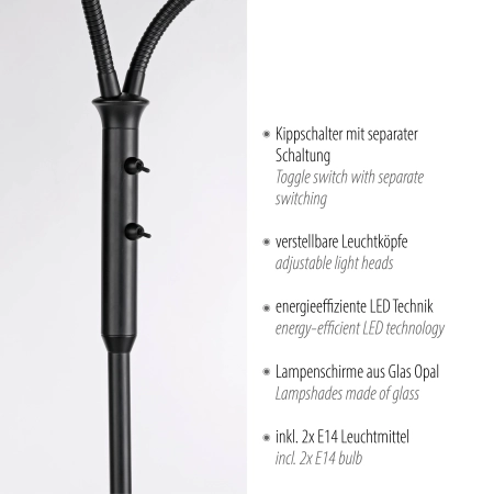 Lampa podłogowa LOKI 12158-18 - Paul Neuhaus