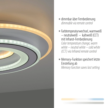 Lampa sufitowa na pilota TOLAGO 14282-16 - Paul Neuhaus