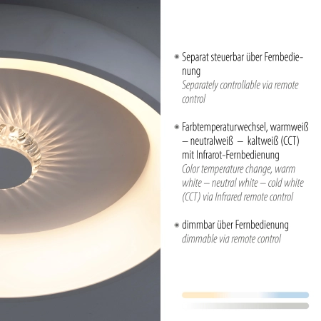 Lampa sufitowa na pilota  VERTIGO 14384-16 - Paul Neuhaus