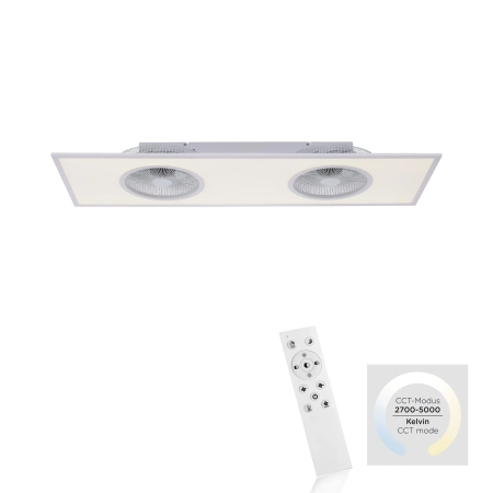Lampa sufitowa z dwoma wentylatorami na pilota FLAT-AIR 14643-16 - Paul Neuhaus