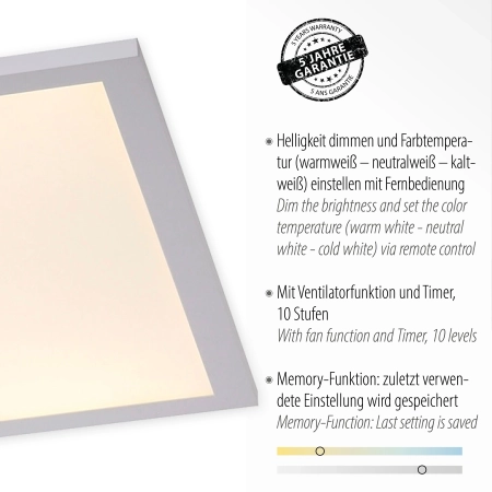Lampa sufitowa z dwoma wentylatorami na pilota FLAT-AIR 14643-16 - Paul Neuhaus