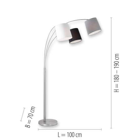 Lampa podłogowa MELVIN 15461-55 - Paul Neuhaus