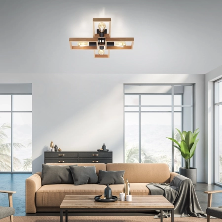 Lampa sufitowa drewniana  FRANKY 15656-18 - Paul Neuhaus