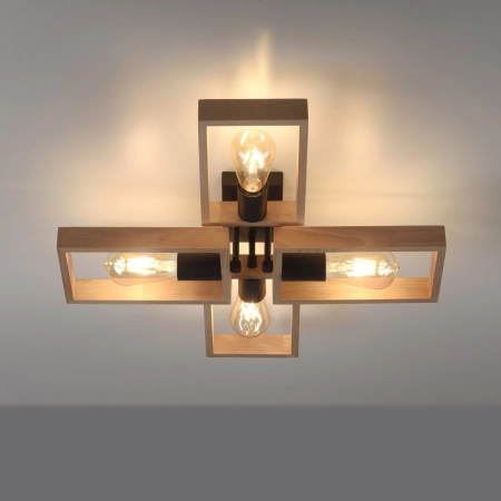 Lampa sufitowa drewniana  FRANKY 15656-18 - Paul Neuhaus