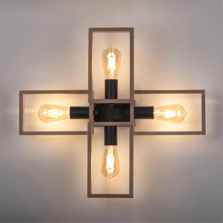 Lampa sufitowa drewniana  FRANKY 15656-18 - Paul Neuhaus