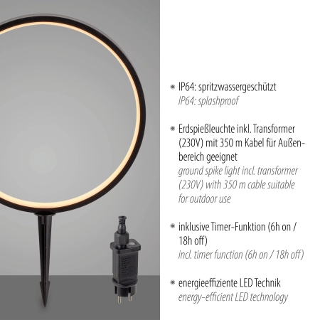 Lampa zewnętrzna ZIRKULU 19510-18 - Paul Neuhaus