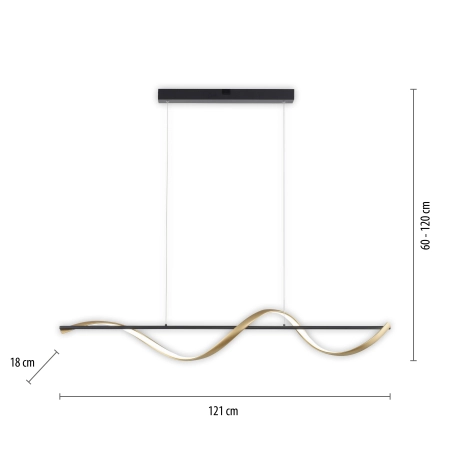 Lampa wisząca na pilota + aplikacja SMART Q-SWING 2385-13 - Paul Neuhaus