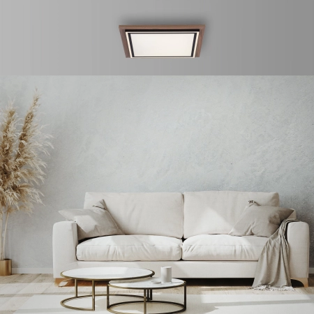 Lampa sufitowa na pilota drewniana PALMA 6141-79 - Paul Neuhaus