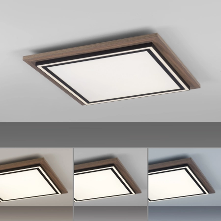 Lampa sufitowa na pilota drewniana PALMA 6141-79 - Paul Neuhaus