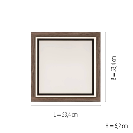 Lampa sufitowa na pilota drewniana PALMA 6141-79 - Paul Neuhaus