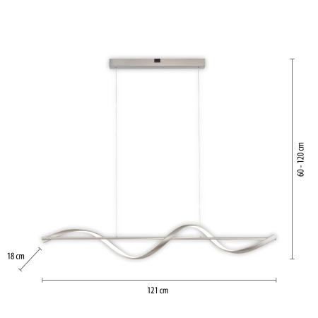 Lampa wisząca na pilota + aplikacja SMART Q-SWING 2385-55 - Paul Neuhaus