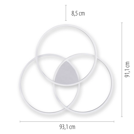 Lampa sufitowa z aplikacją i pilotem Q-KATE 6579-95 - Paul Neuhaus