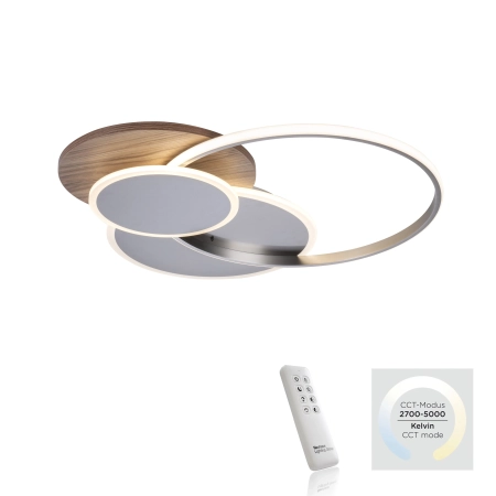 Lampa sufitowa drewno na pilota PALMA 8328-79 - Paul Neuhaus