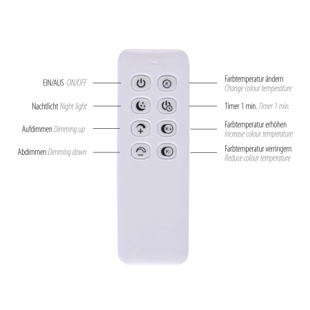 Lampa sufitowa drewno na pilota PALMA 8328-79 - Paul Neuhaus
