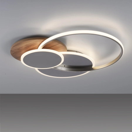 Lampa sufitowa drewno na pilota PALMA 8328-79 - Paul Neuhaus