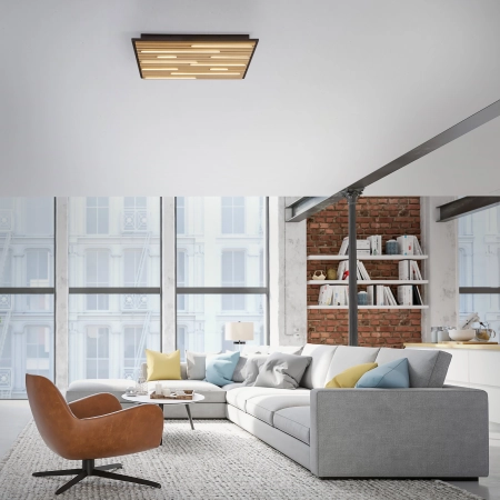 Lampa sufitowa z lamelem na pilota + smart  / kinkiet Q-AKUSTIK 6423-79 - Paul Neuhaus