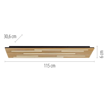 Lampa sufitowa z lamelem na pilota + smart   / kinkiet Q-AKUSTIK 6422-79 - Paul Neuhaus