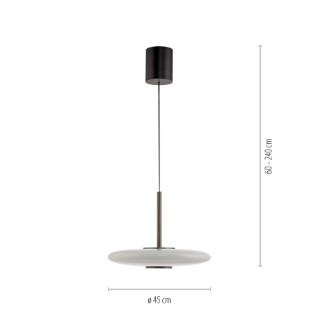 Lampa wisząca na pilota elektryczna z windą  PURE E-Vitrum 2084-34 - Paul Neuhaus