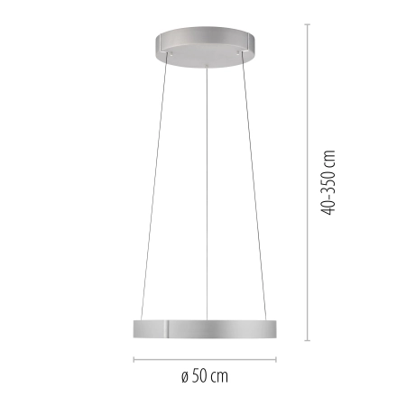 Lampa wisząca  z pilotem i windą elektryczną PURE E-CLIPSE 2560-95 - Paul Neuhaus