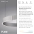 Lampa wisząca  z pilotem i windą elektryczną PURE E-CLIPSE 2560-95 - Paul Neuhaus