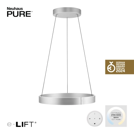 Lampa wisząca  z pilotem i windą elektryczną PURE E-CLIPSE 2561-95 - Paul Neuhaus