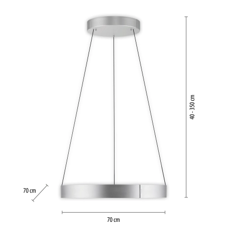 Lampa wisząca  z pilotem i windą elektryczną PURE E-CLIPSE 2561-95 - Paul Neuhaus