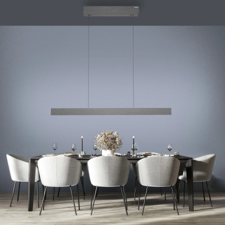 Lampa wisząca z pilotem i windą elektryczną szara PURE E-MOTION 2570-15 - Paul Neuhaus