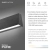 Lampa wisząca z pilotem i windą elektryczną szara PURE E-MOTION 2570-15 - Paul Neuhaus
